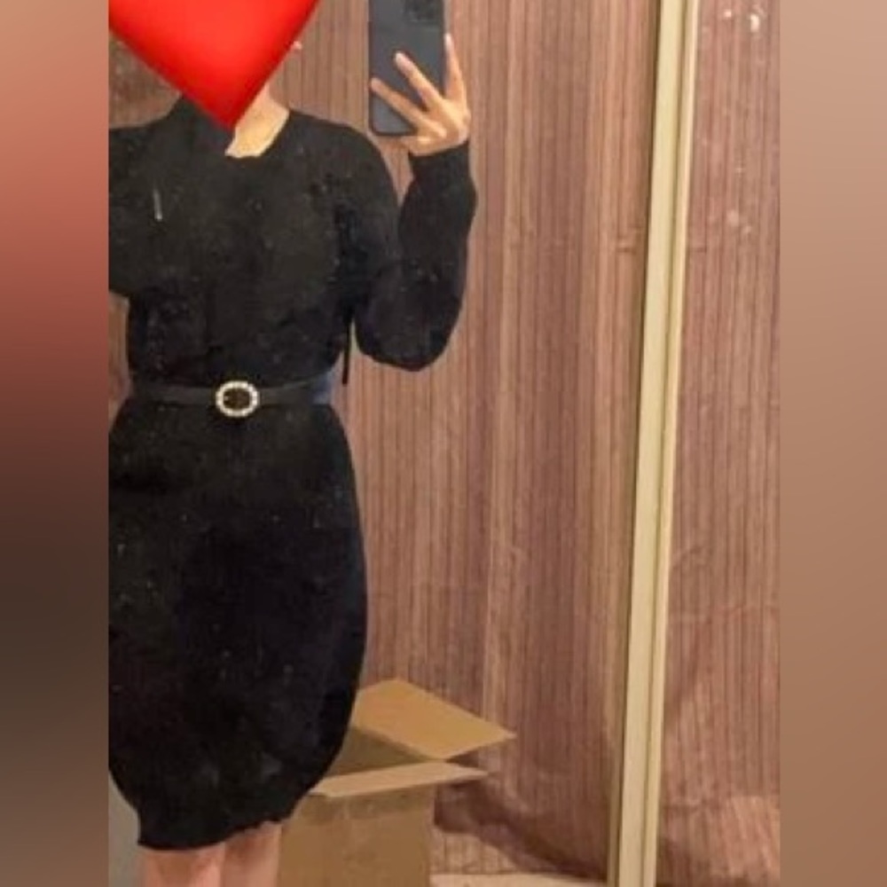 Solid Drawstring Bodycon Sweater Dress - image 5